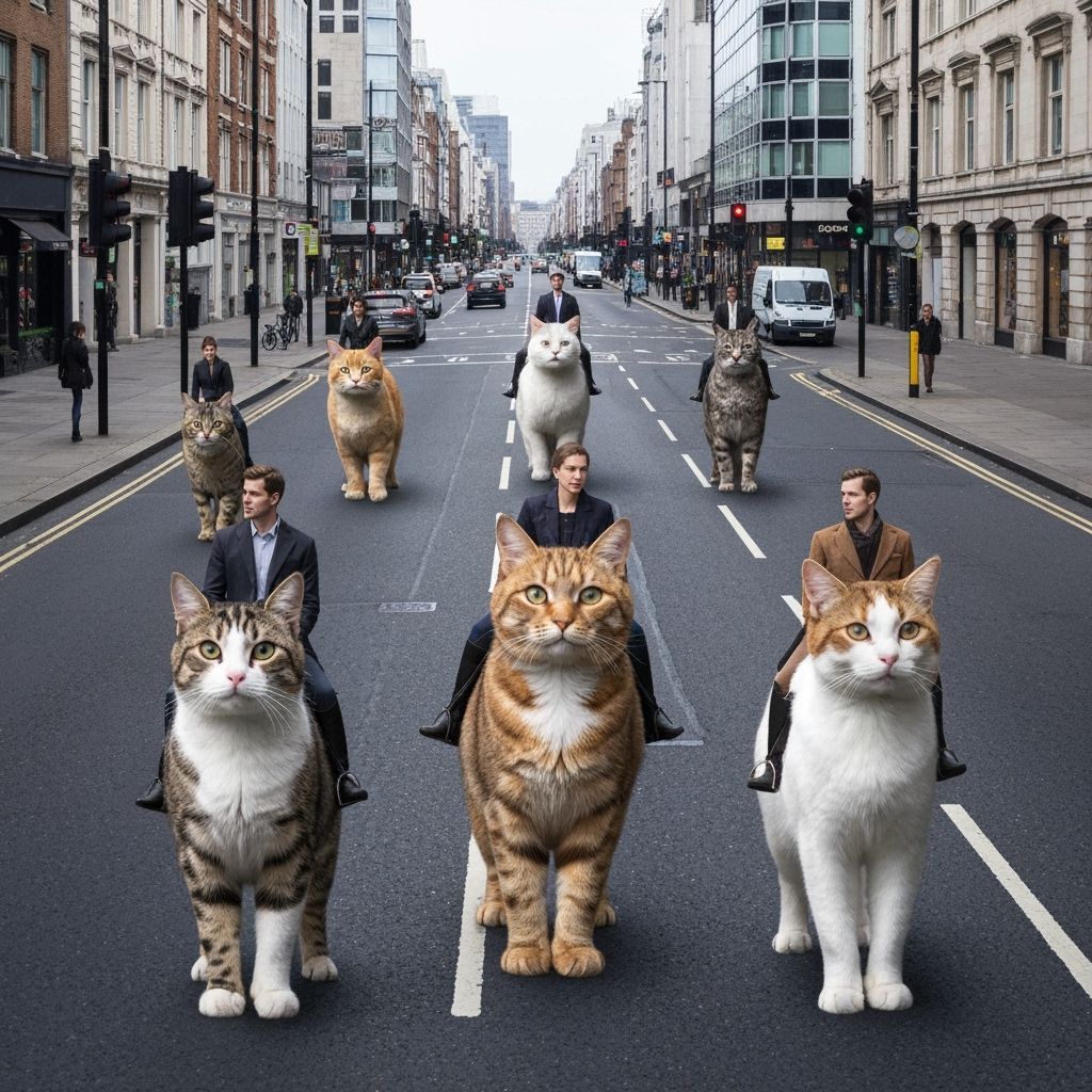 Cat Riders Navigate Modern London Streets