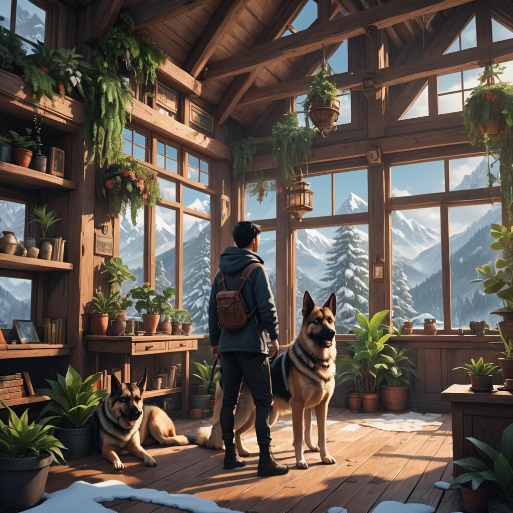 Cozy Winter Cabin Lofi Background