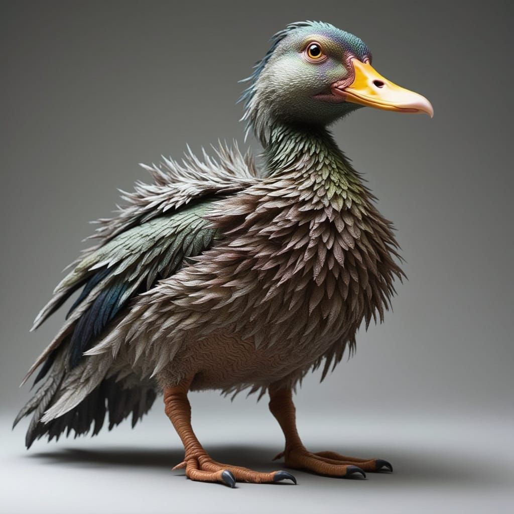 Photorealistic 3D Image of the Demon Duck of Doom