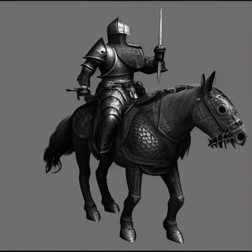 Knight of Approaching Dark: 3D Rendered Artstation Style