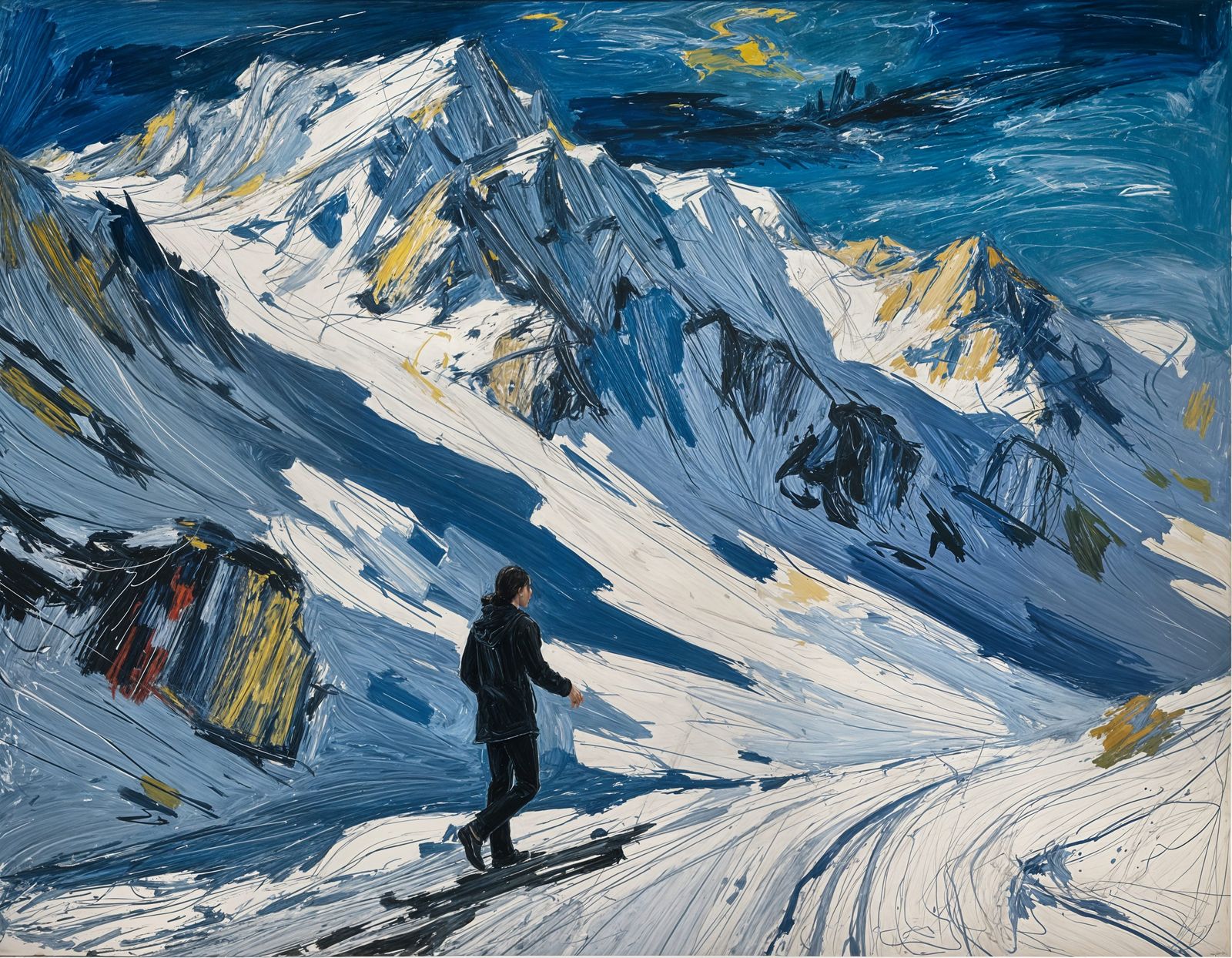 Abstract Expressionist Landscape in the Style of Joan Mitche...