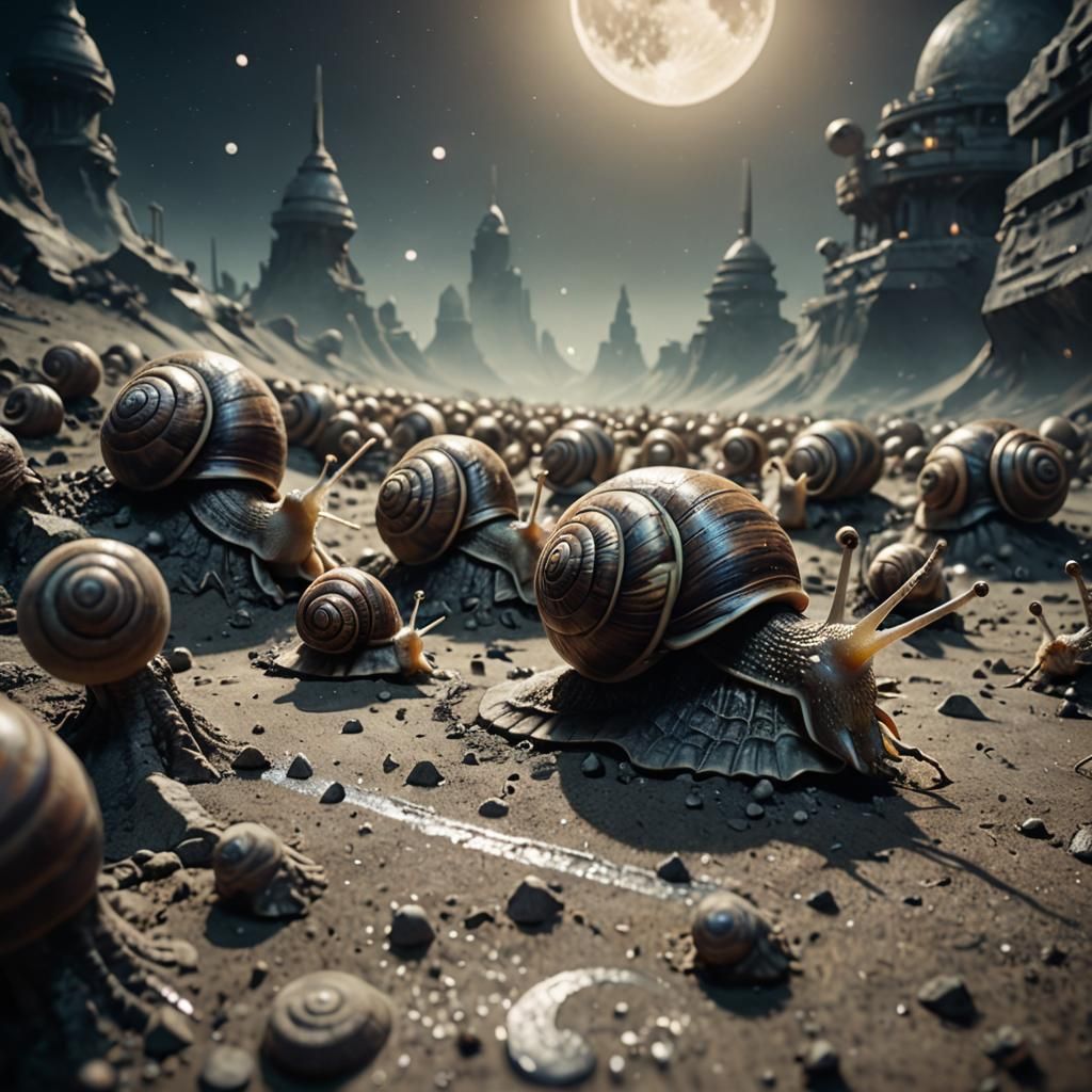 Snail Legion Conquest on Lunar Surface
