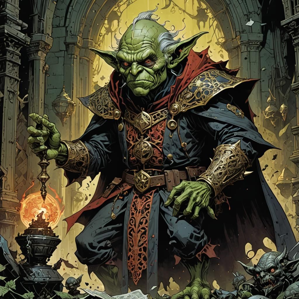 Surreal Dark Chancellor Portrait in High Contrast