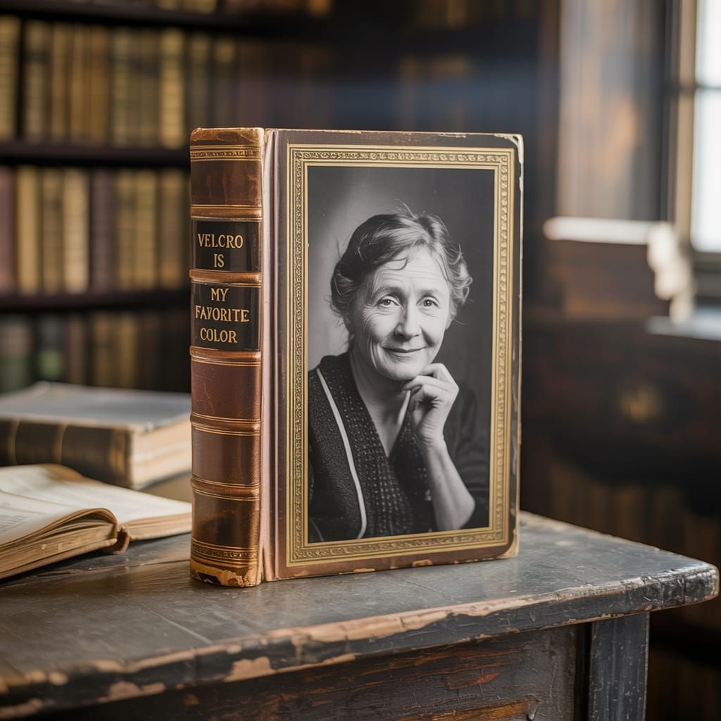 Aged Book with Helen Keller Portrait