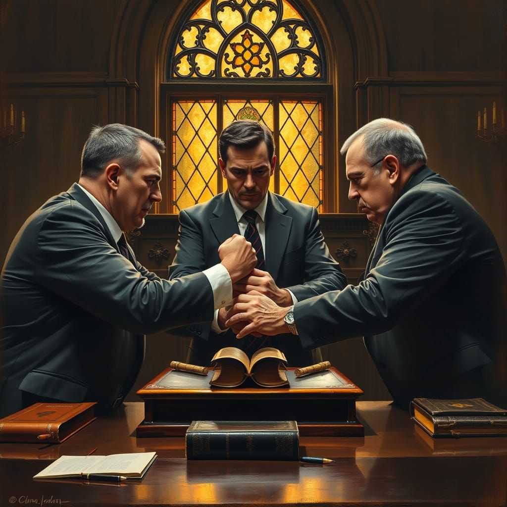 Arm Wrestling Match in a Traditional Institutional Setting