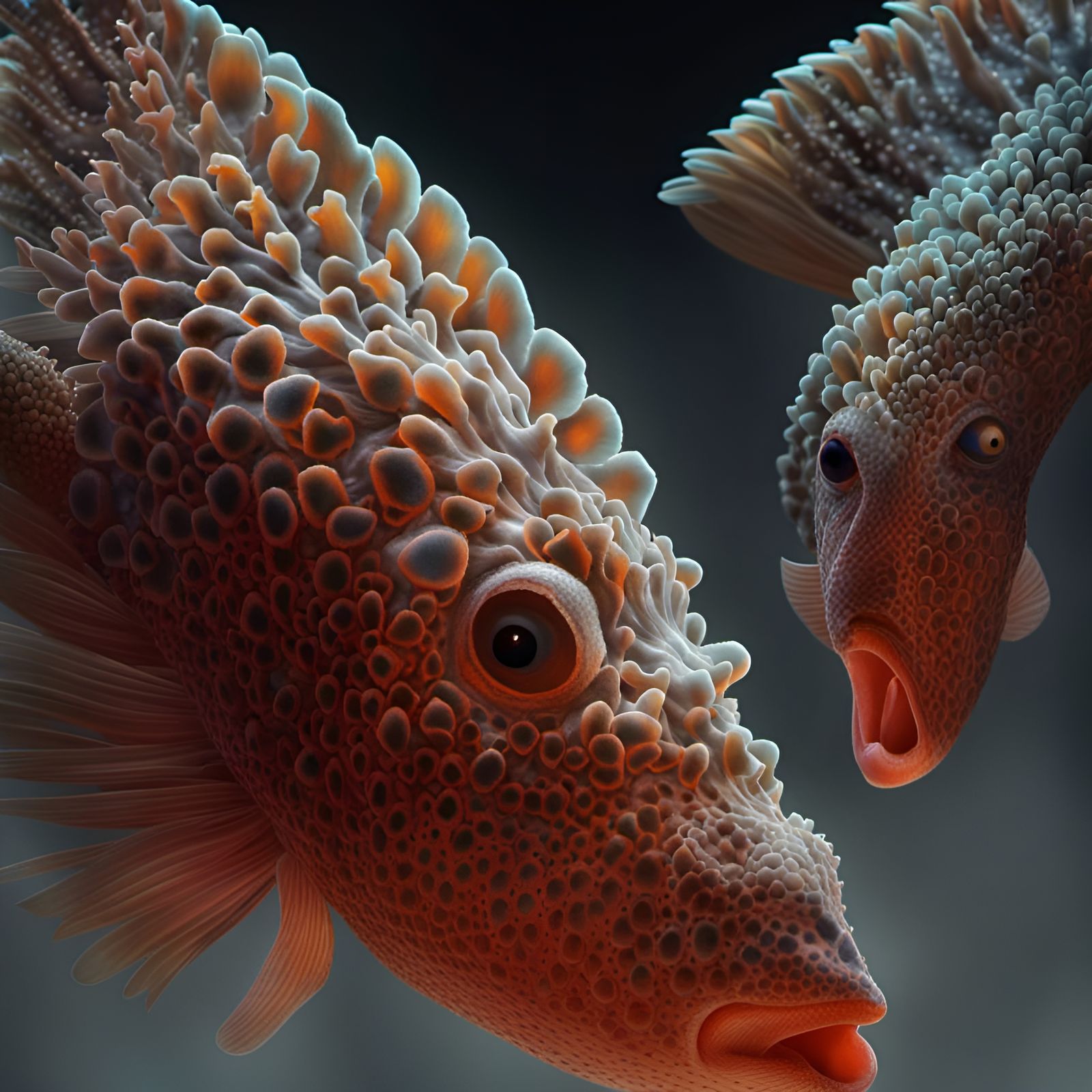 Detailed Japanese Painting with Magical Light Effects