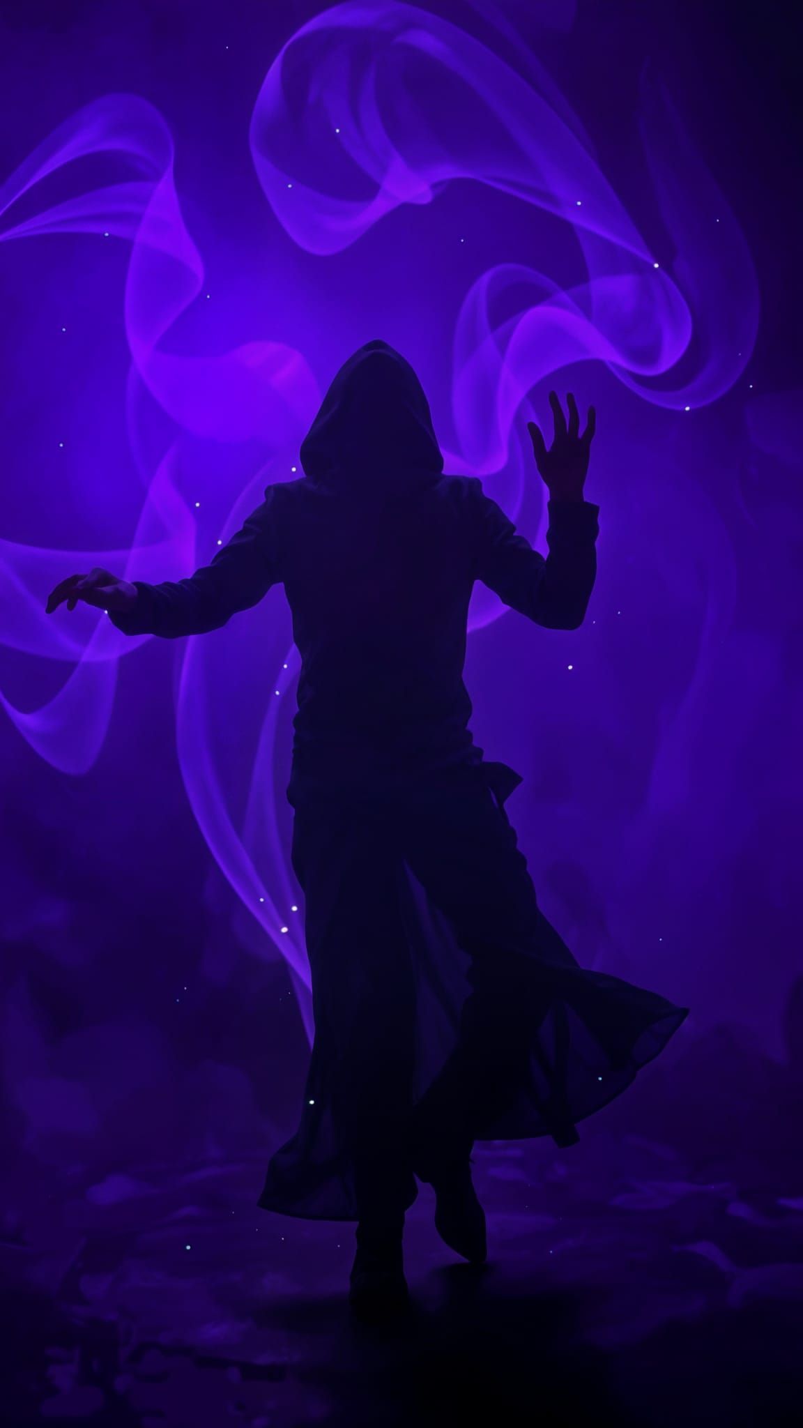 Celestial Figure Dancing in Sonic Bloom