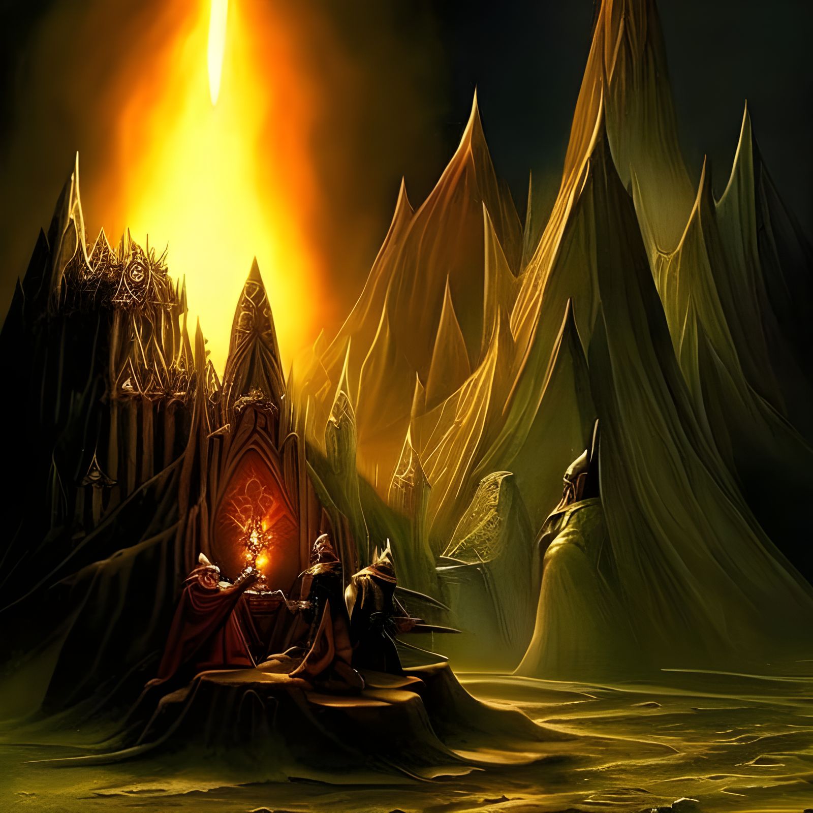 Elegant Elf Seduces King on Numenor Throne