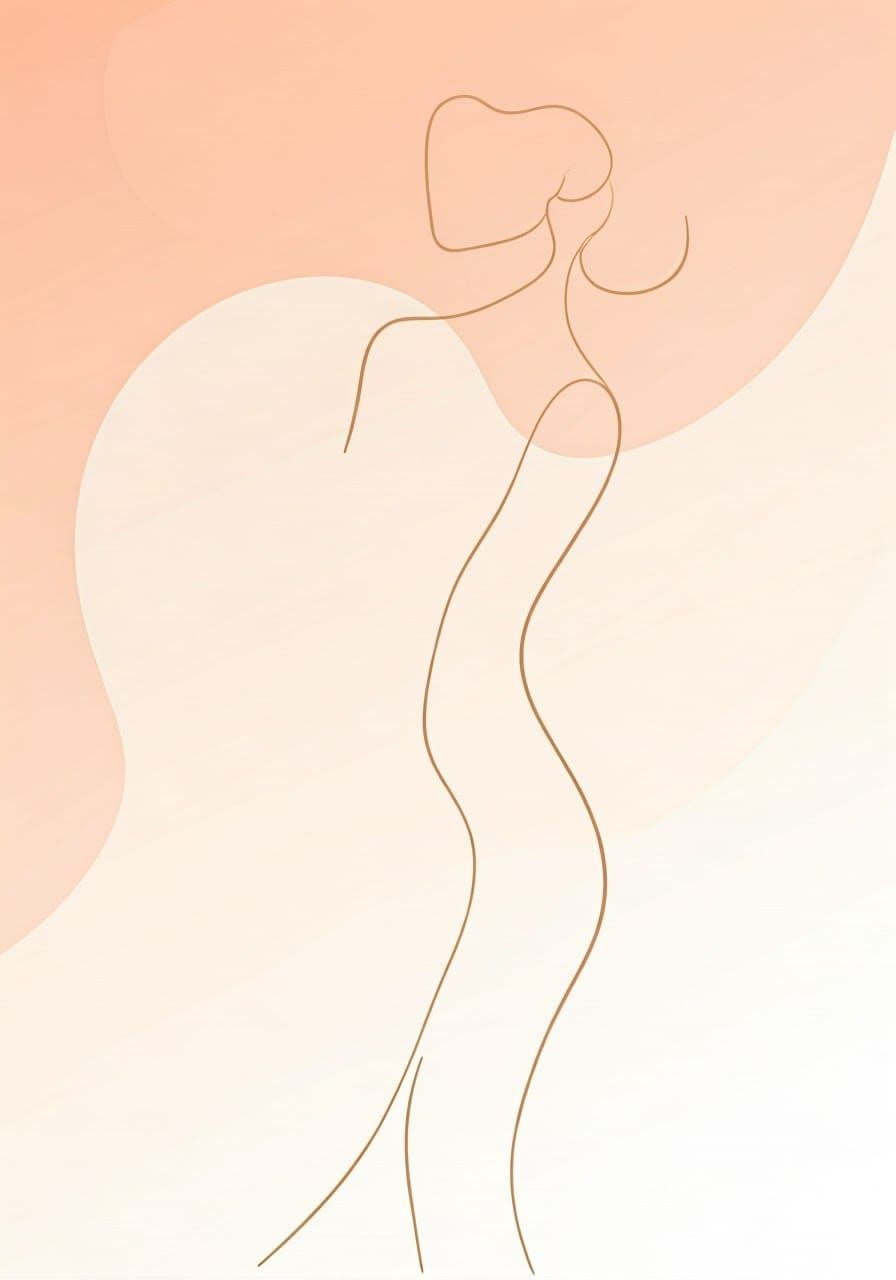 Elegant Abstract Woman in Minimalist Line Art