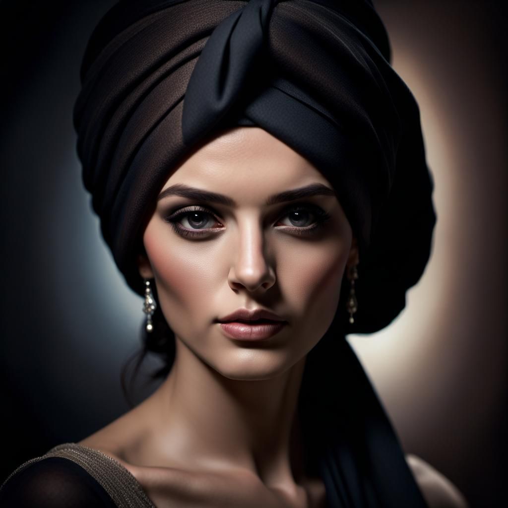 Beautiful Woman in Shadowplay Style, Chiaroscuro