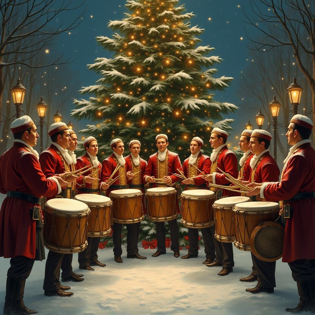 Twelfth day of Christmas -12 drummers drumming