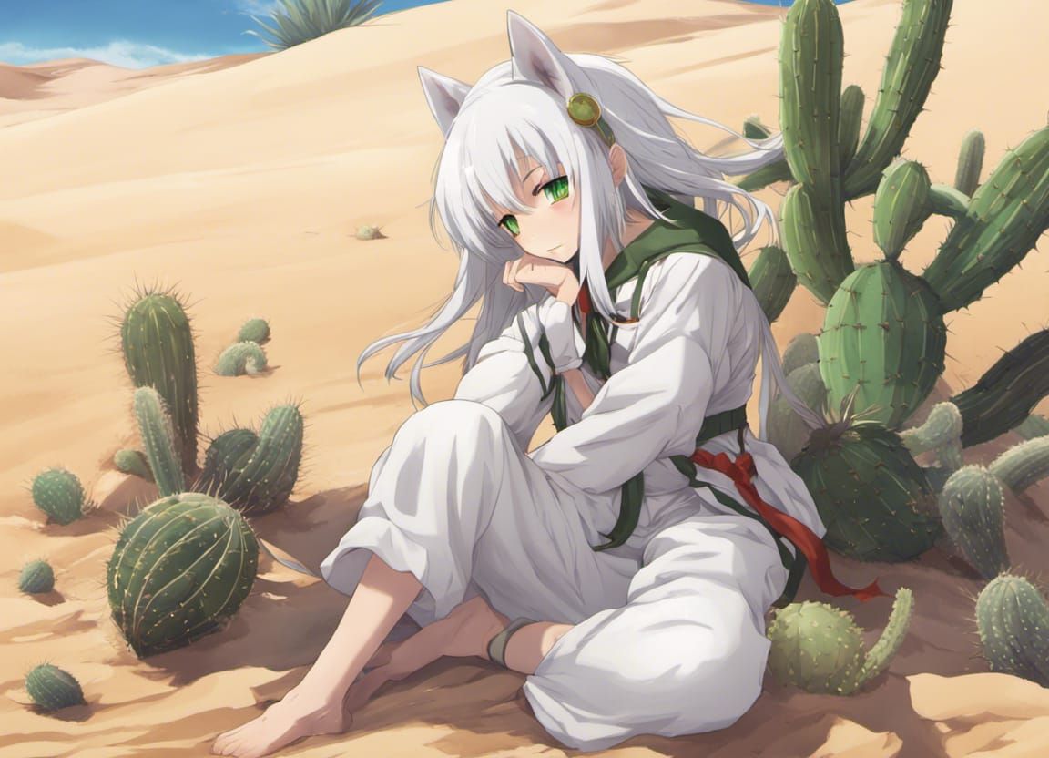 Wolfie in The Desert
