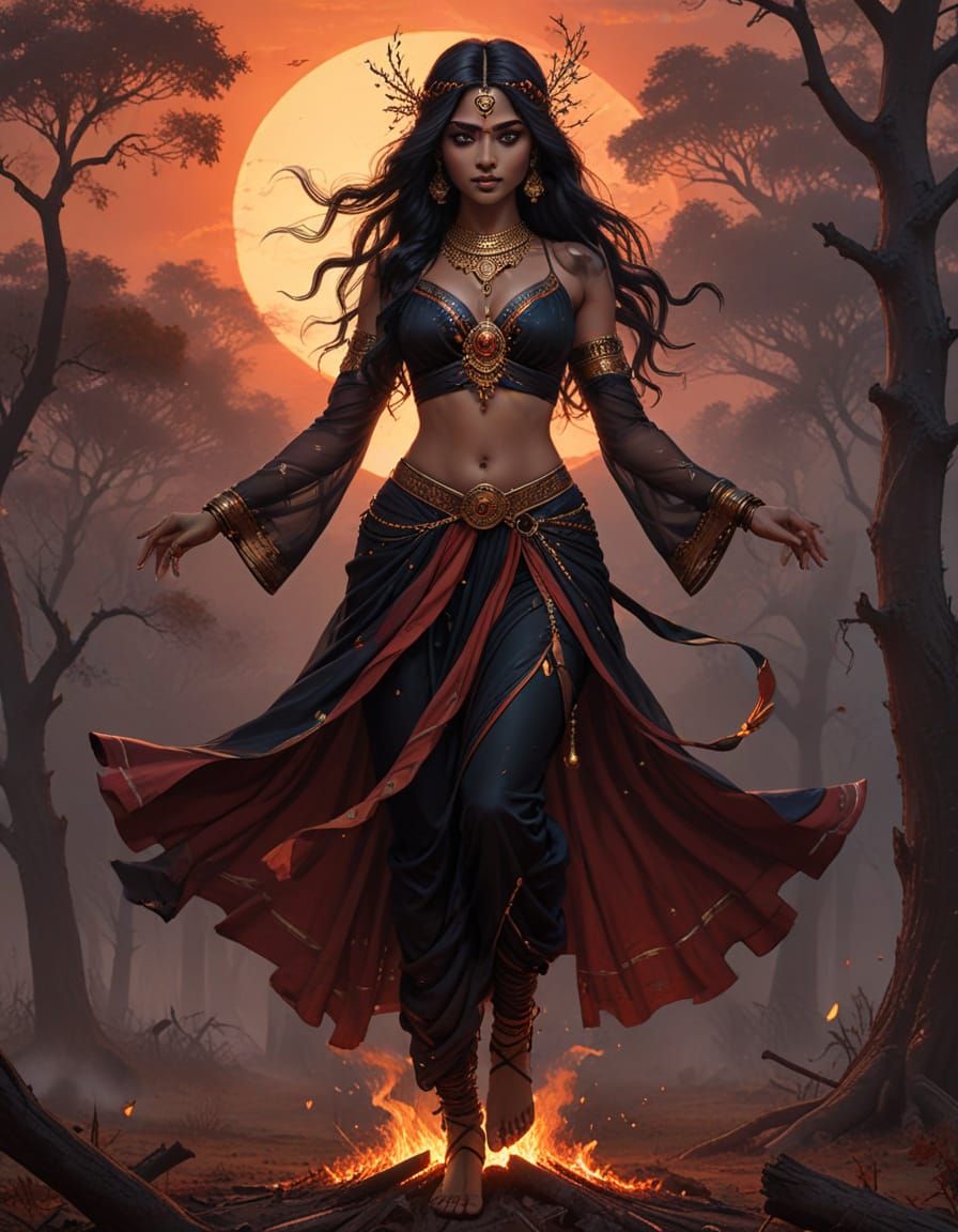 Dancing in twilight, magic ignites the night