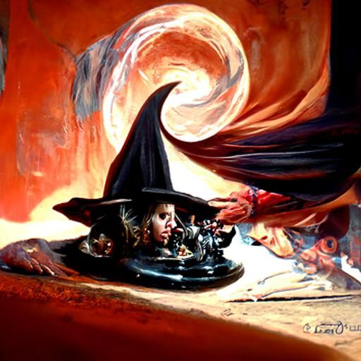 Enchanting Hocus Pocus in Oil Painting Style