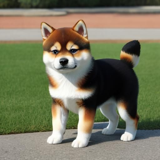 Cute Shiba Inu Puppy Portrait