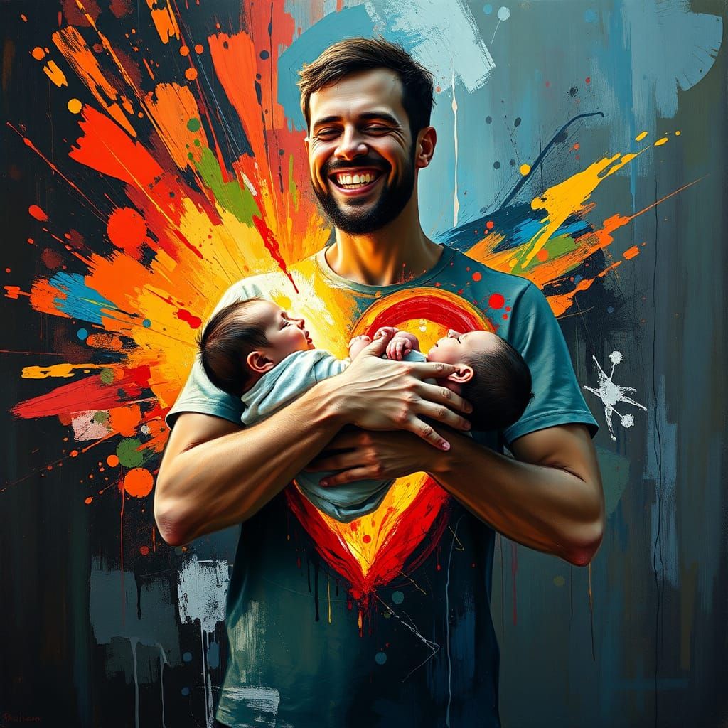 Exploding Heart: Father and Newborn in Abstract Expressionis...