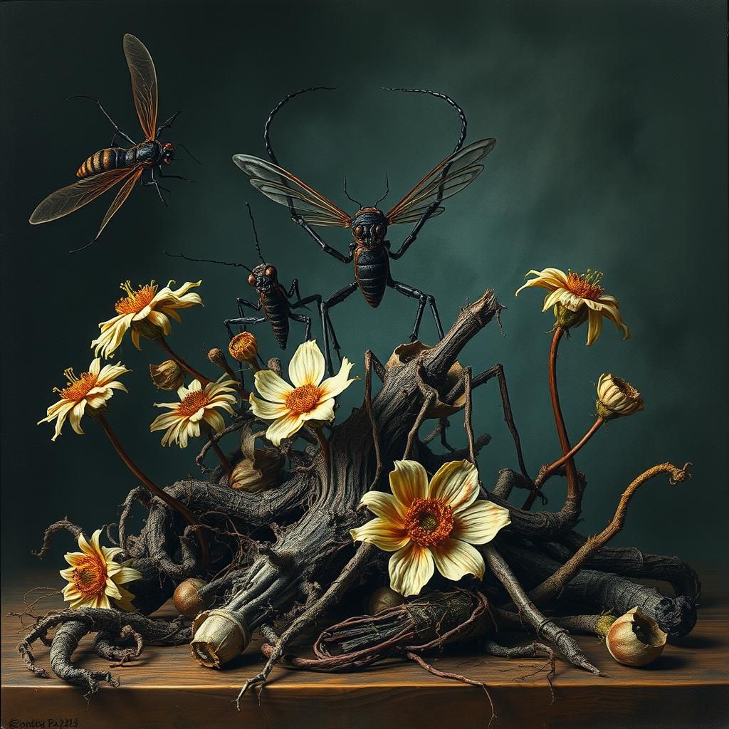 Macabre Still Life Evokes Anxiety in Ink and Watercolor