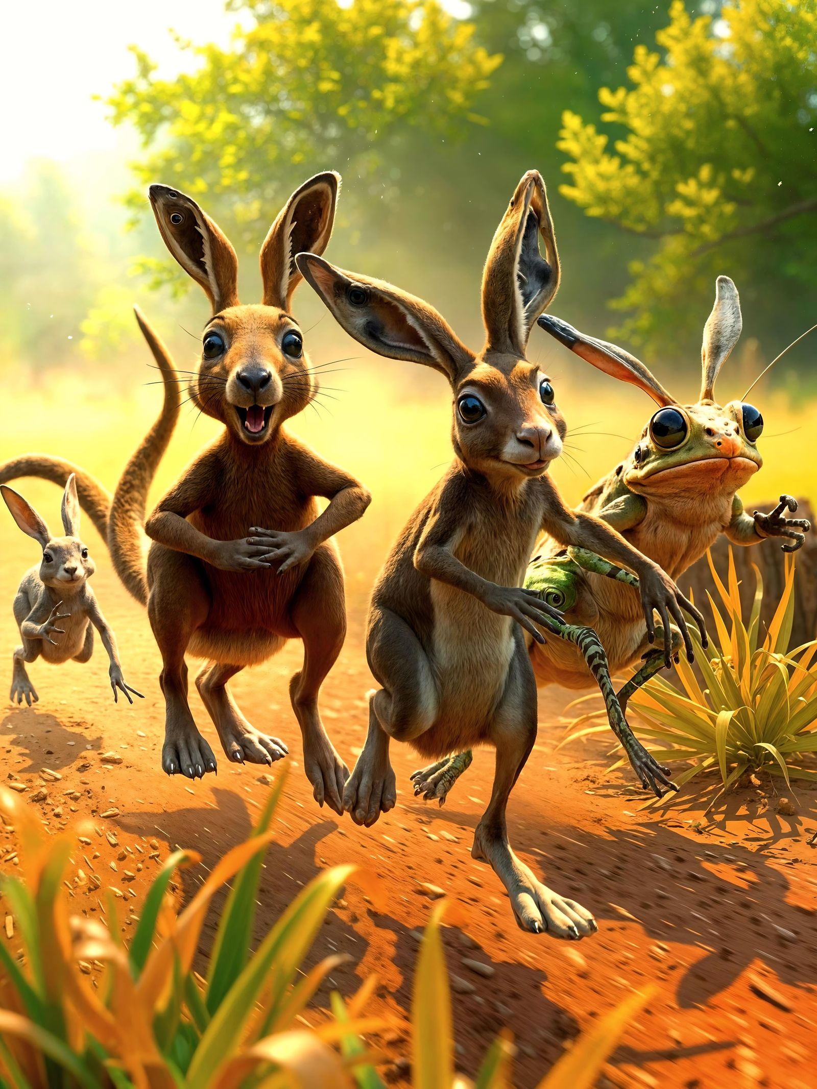 Animal Hop Race in Liminal Ultra 8k Illusion