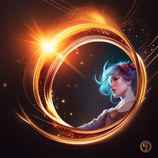 Sparkling Ring in Space: Hyperdetailed Concept Art