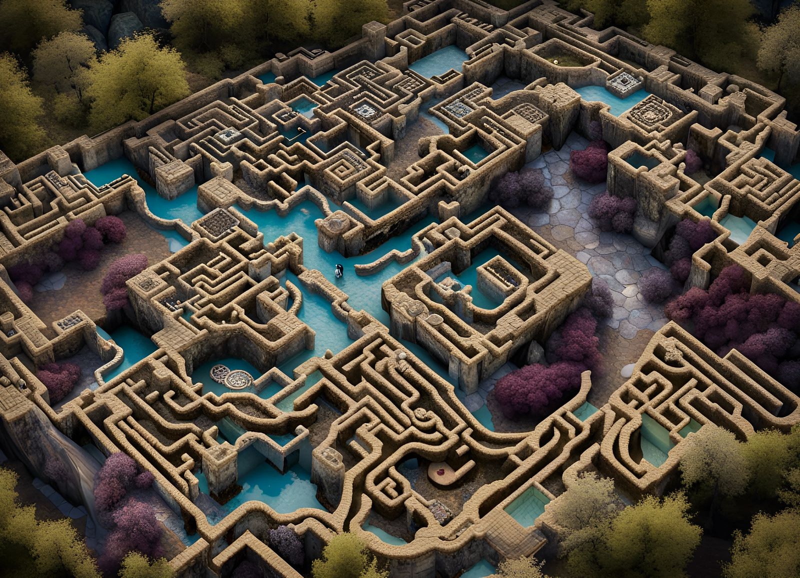 Spectacular Living Maze in Embossed 3D Style