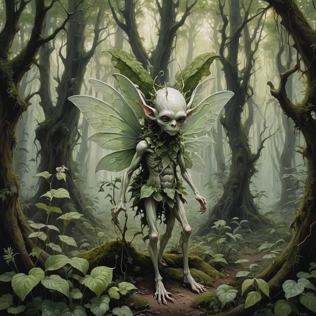 Surreal Fairy in Pale Goblin Forest