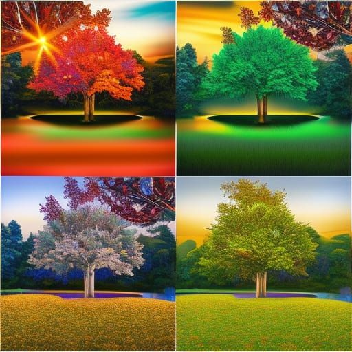 AI Art: The Four Seasons