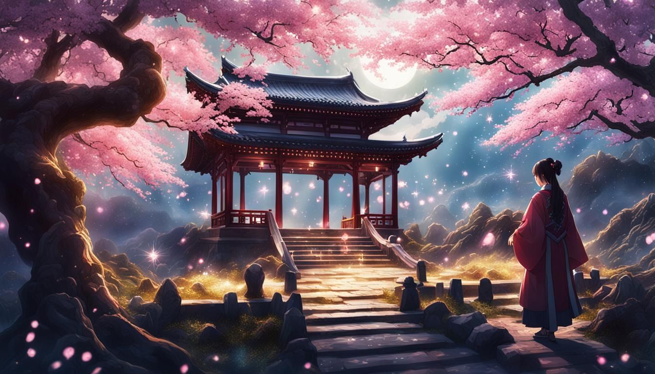 an epic extremely detailed of heike monogatari shining in a ...