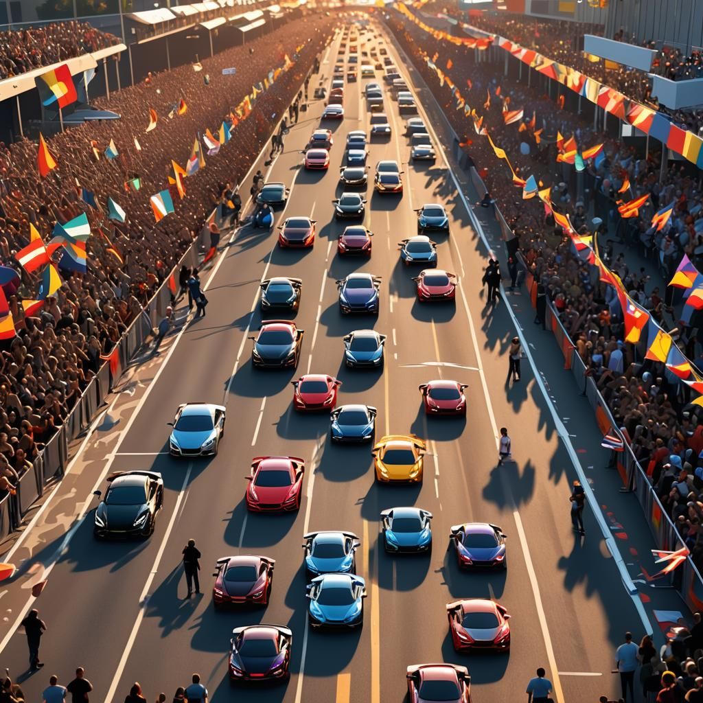 Supercar Race: High-Speed Digital Art