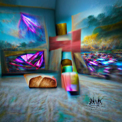 Artisanal Bread Loaf on Cutting Board