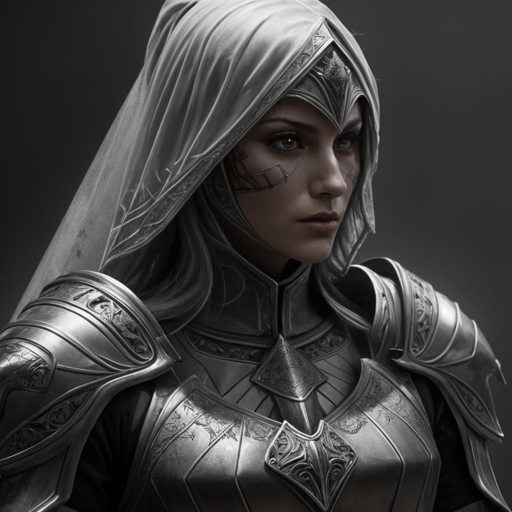 Elegant Templar Warrior in Armor