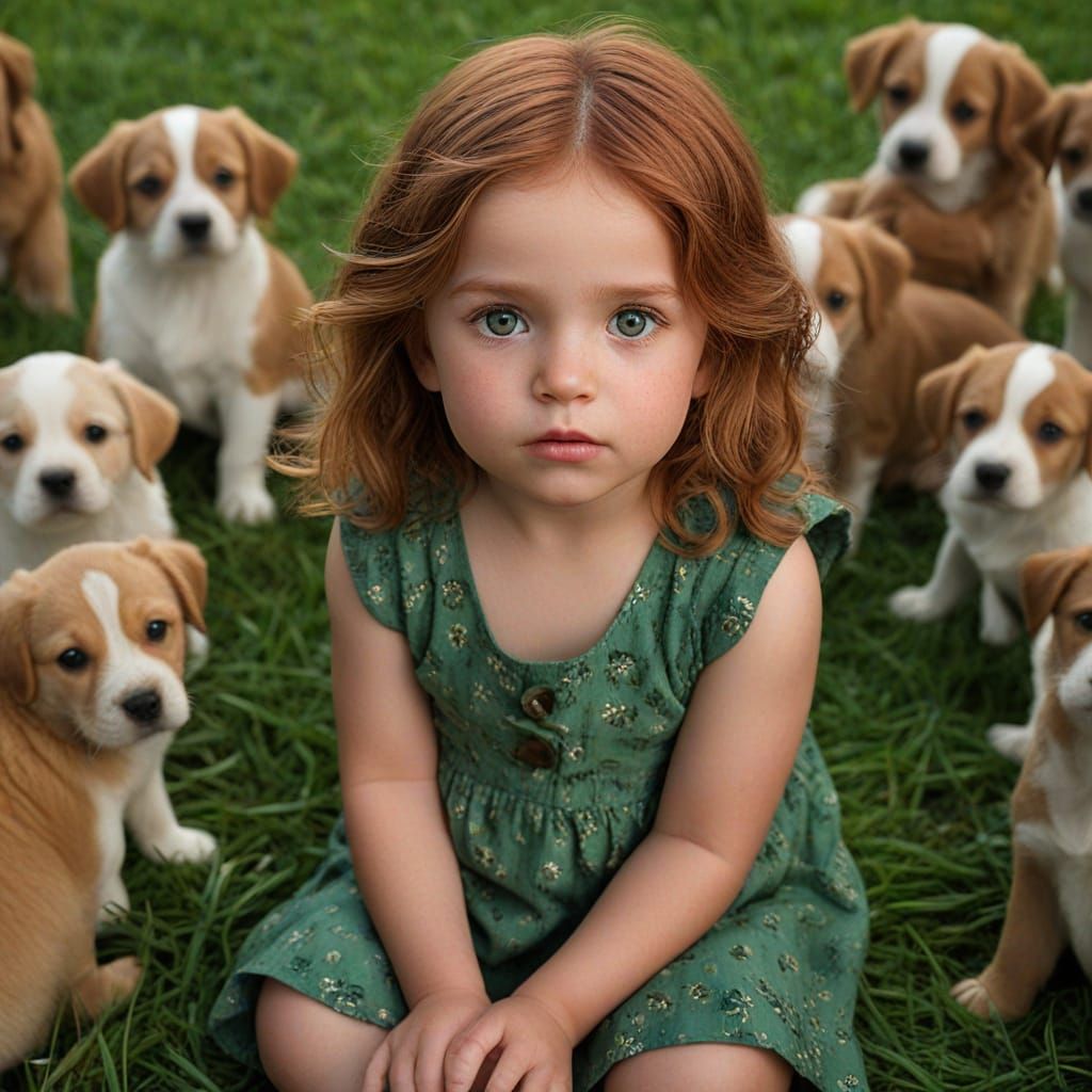 Chibi Baby Girl in Whimsical Droste Effect