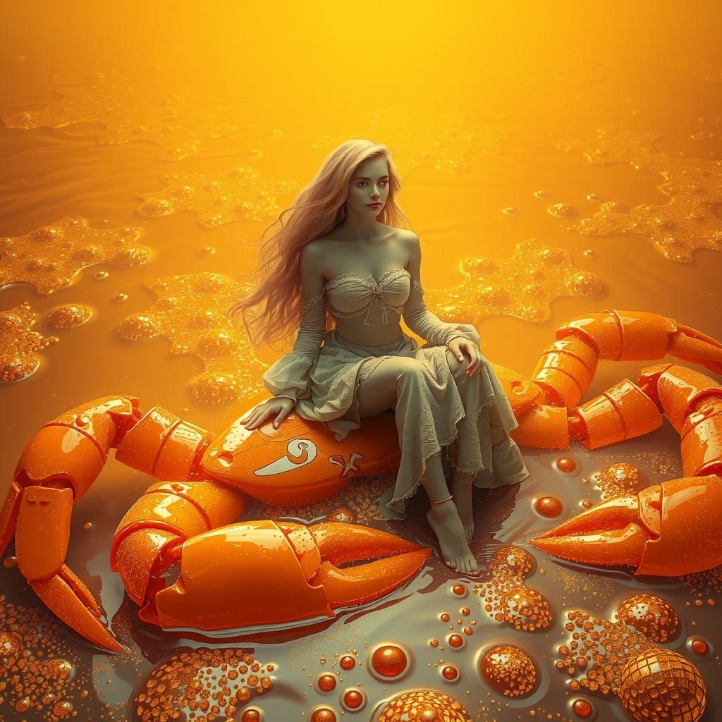 Gummy Crab Rider in Surreal Soda Sea