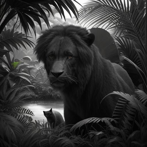 Jungle Animals Take a Selfie: Vintage Photograph