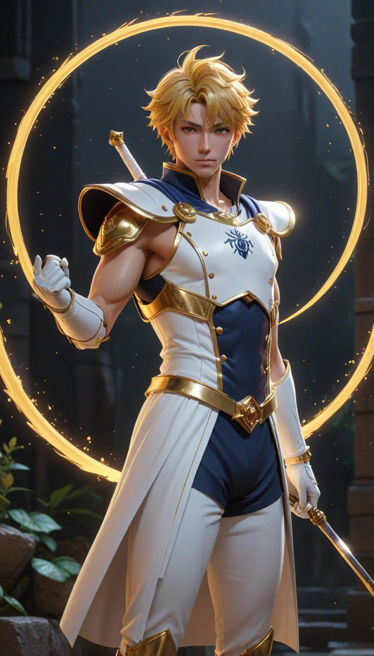 Anime Male Sailor Senshi on Magic Circle