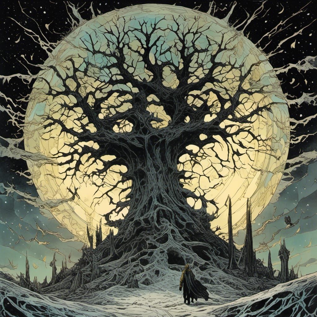 Horror Tree Hollow in Doré Style