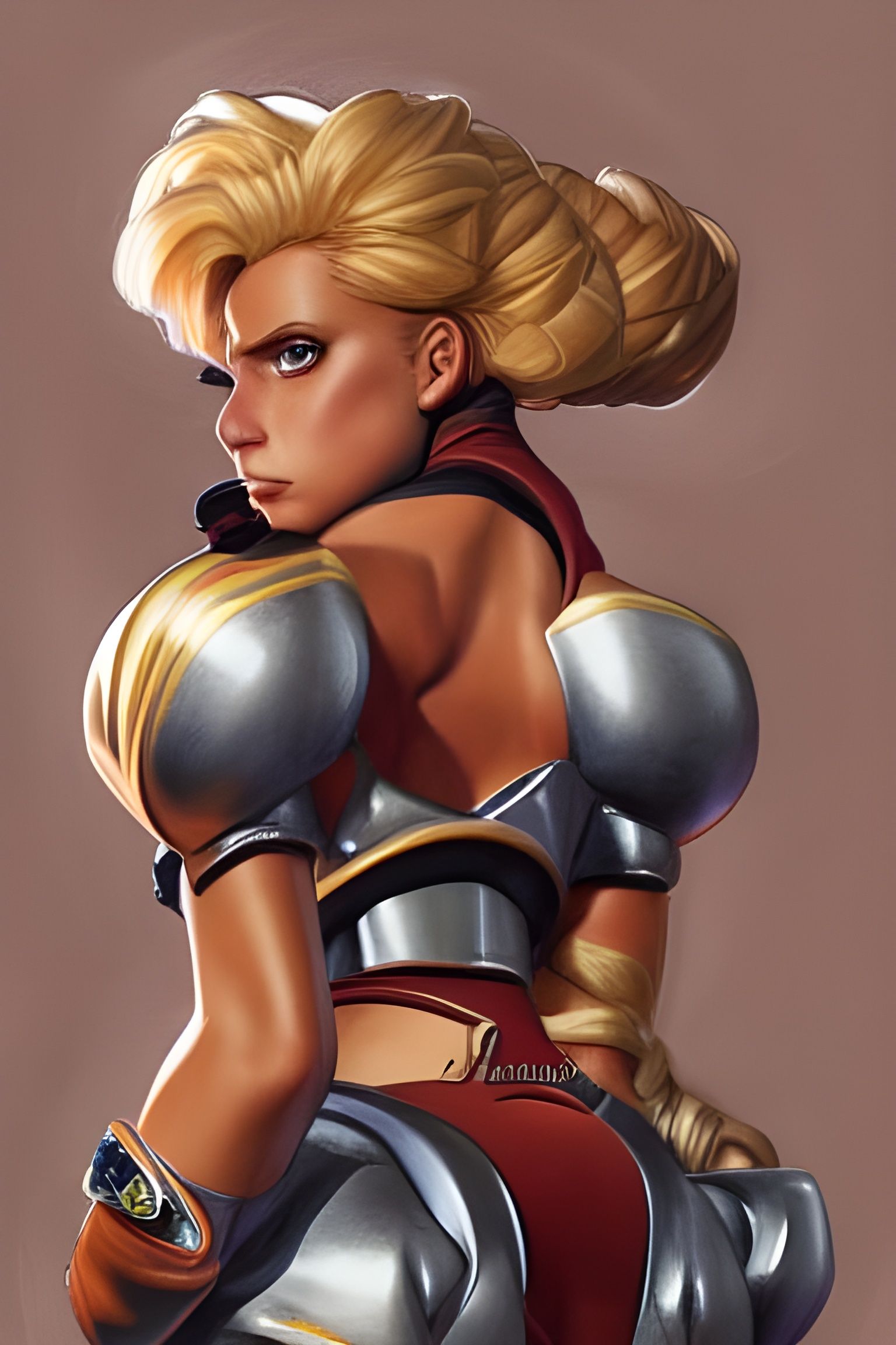 Muscled Lisa Simpson as Heroic Digital Art