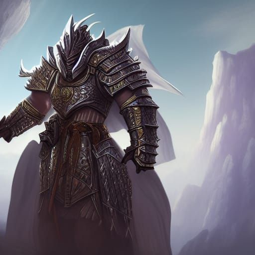 Dragon Armor Knight in Detailed Matte Painting Style