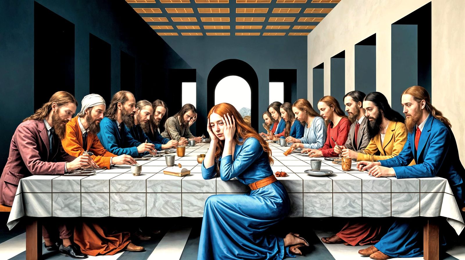 The Last Supper in Modern Disarray