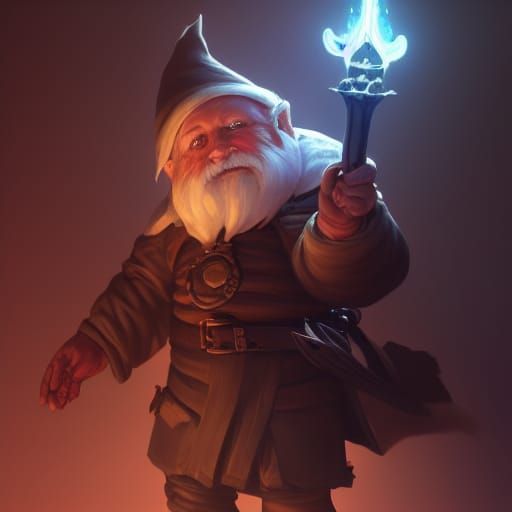 Gnome Artificer in Dark Fantasy Style