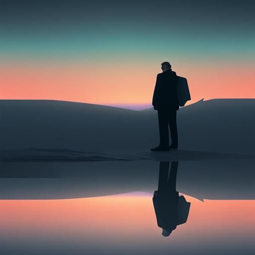 Surreal Desert Encounter Reflects Magritte Inspiration