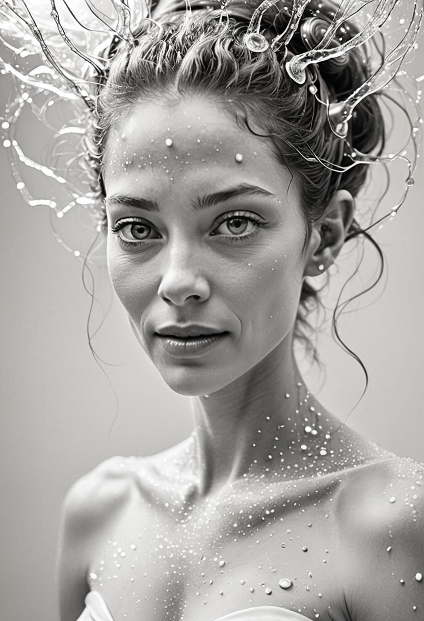 Futuristic Party: Smiling Aliens in Hyperrealistic Photo