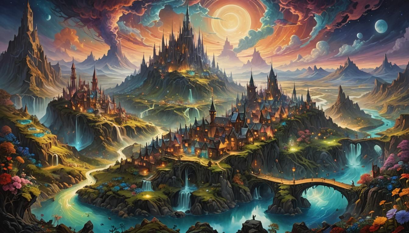 Surreal Fantasy Dreamscape Painting