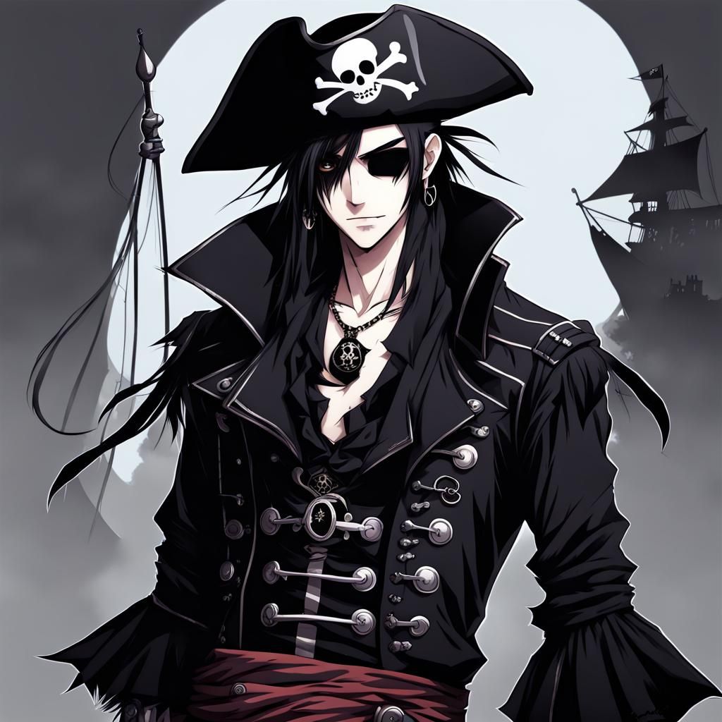 anime goth guy pirate