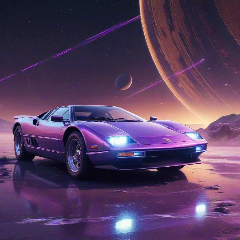 Vintage Sports Car Race on Saturn Rings