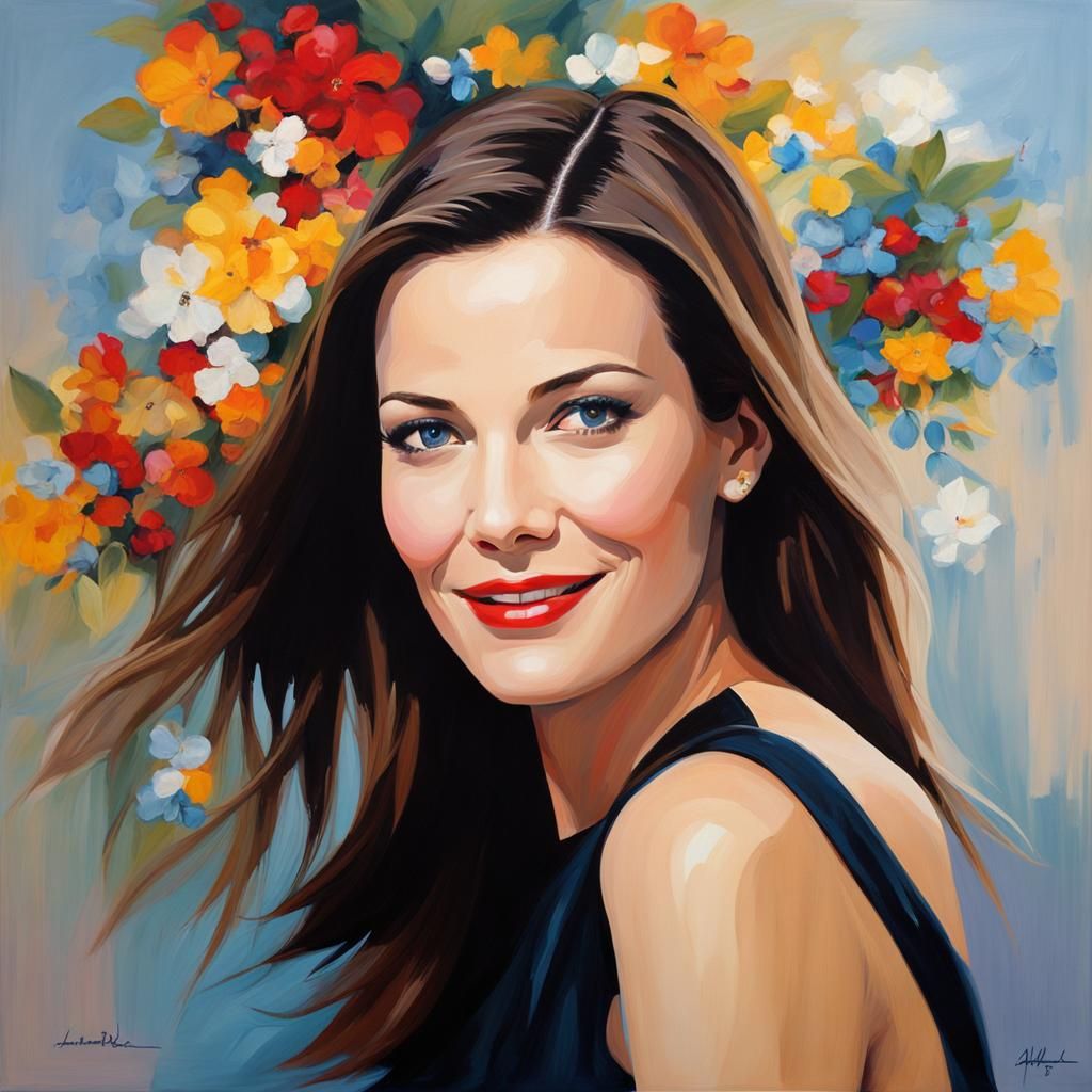 Abstract Painting of a Kind and Intelligent Woman