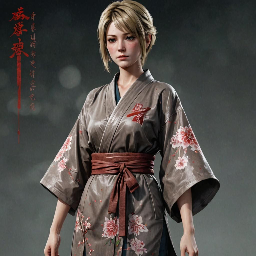 Anime Style Kimono Character in 3D