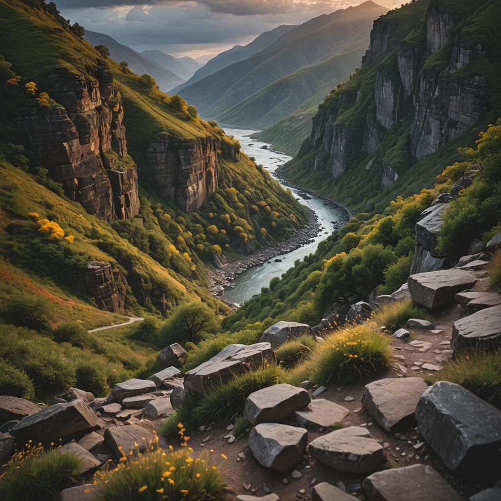Mountain Paths at Dusk: Professional Photography