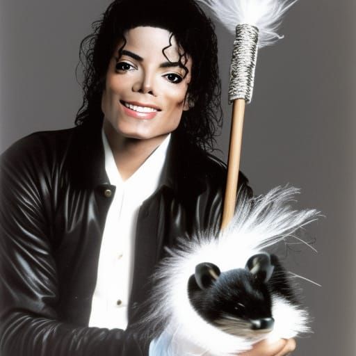 Michael Jackson Tickling a Skunk with Duster