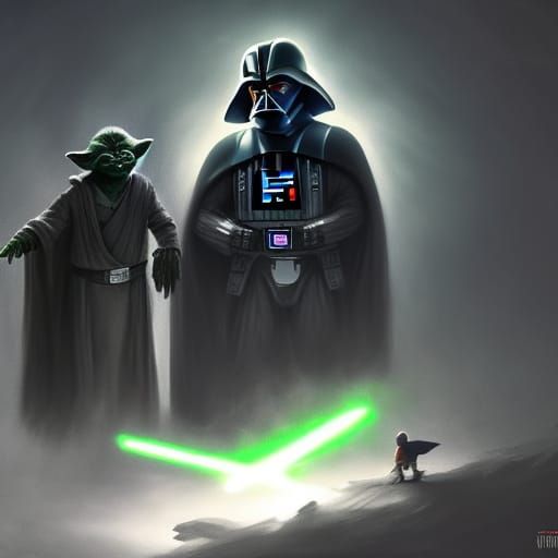 Darth Vader and Yoda's Watch Party in 8K