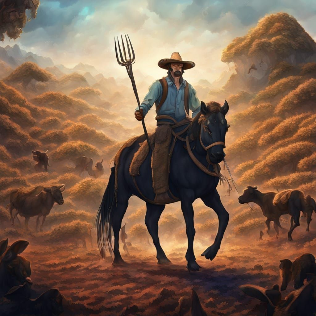 Fantasy Centaur Chief in Detailed Matte Painting